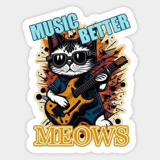 Music better meows Sticker